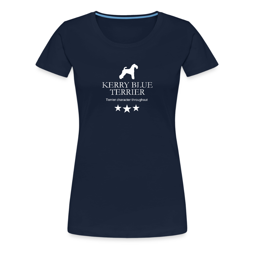Women’s Premium T-Shirt - Kerry Blue Terrier - Terrier character throughout... - Navy