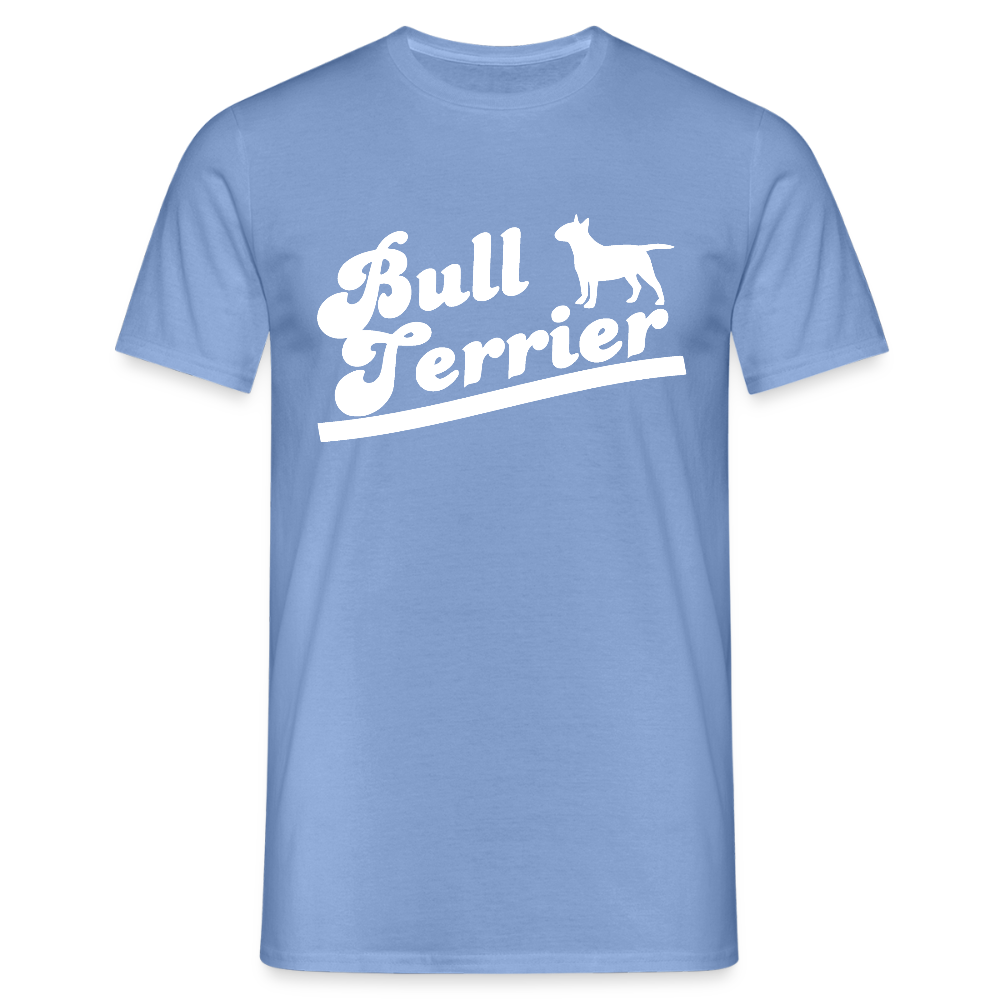 Bull Terrier-Schriftzug | Männer T-Shirt - carolina blue