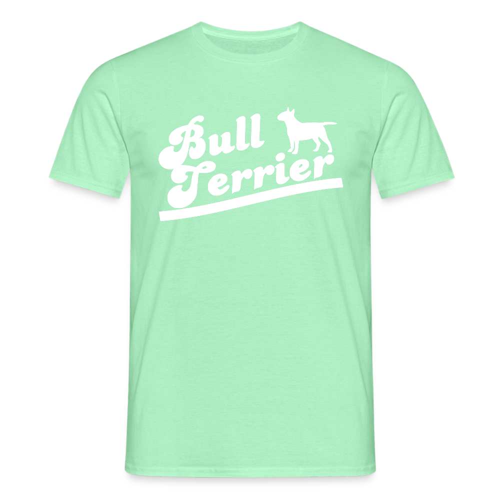 Bull Terrier-Schriftzug | Männer T-Shirt - Mintgrün