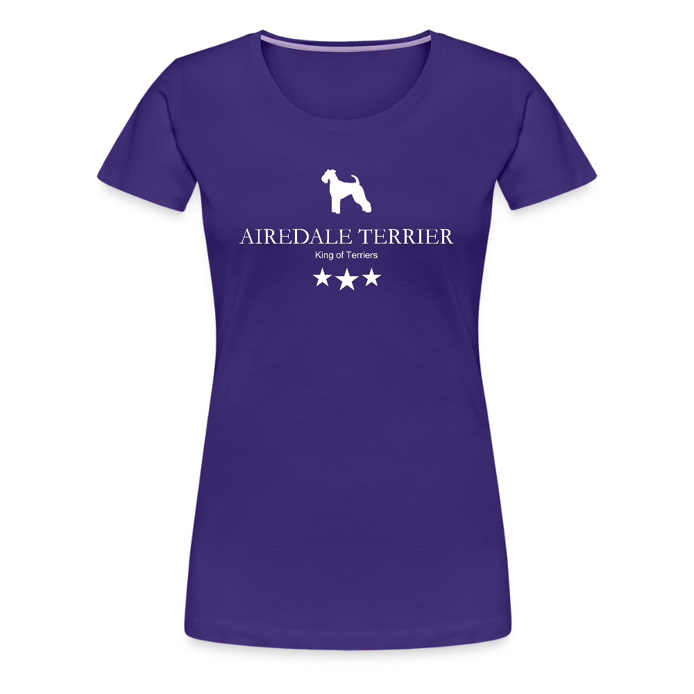 Women’s Premium T-Shirt - Airedale Terrier - King of terriers... - Lila