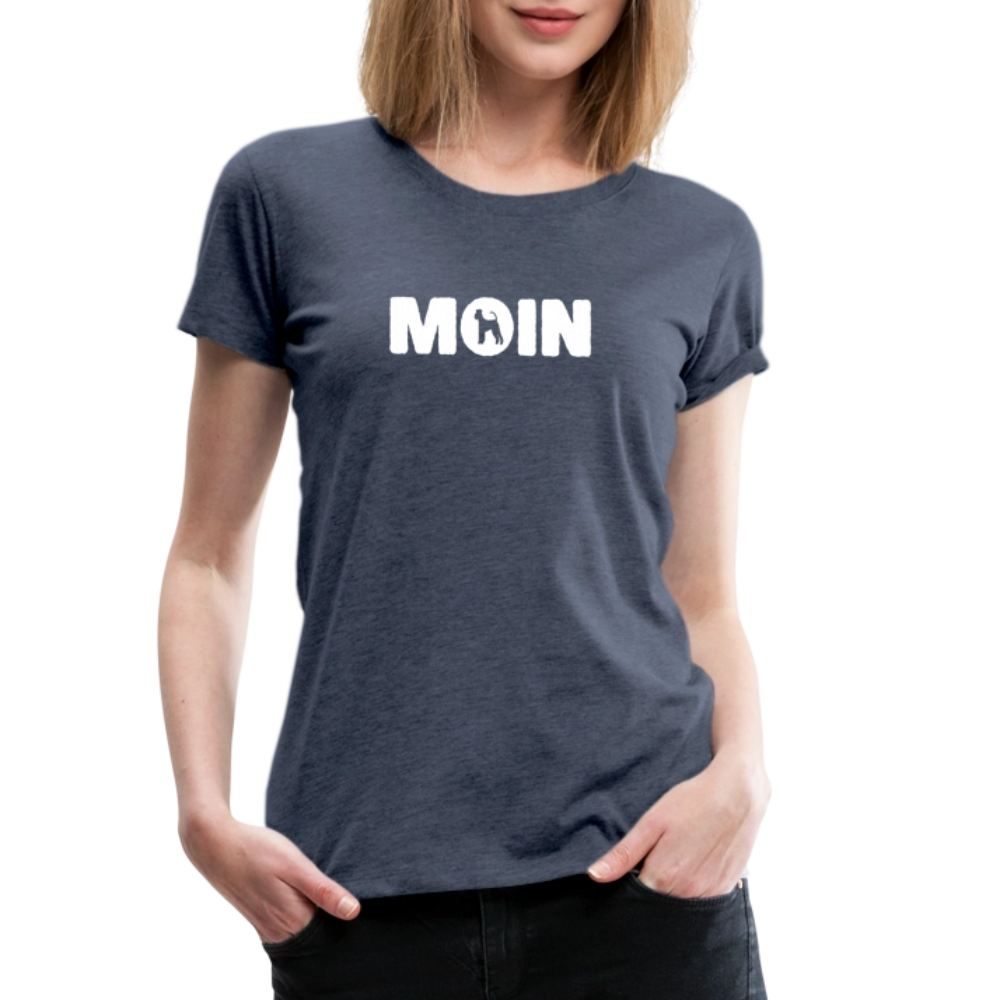 Women’s Premium T-Shirt - Airedale Terrier - Moin - Blau meliert