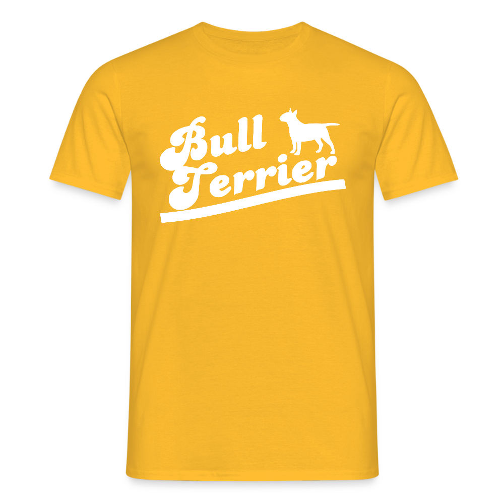 Bull Terrier-Schriftzug | Männer T-Shirt - Gelb