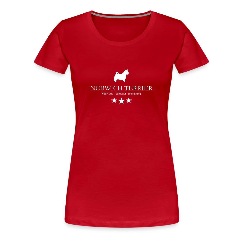 Women’s Premium T-Shirt - Norwich Terrier - Keen dog, compact and strong... - Rot
