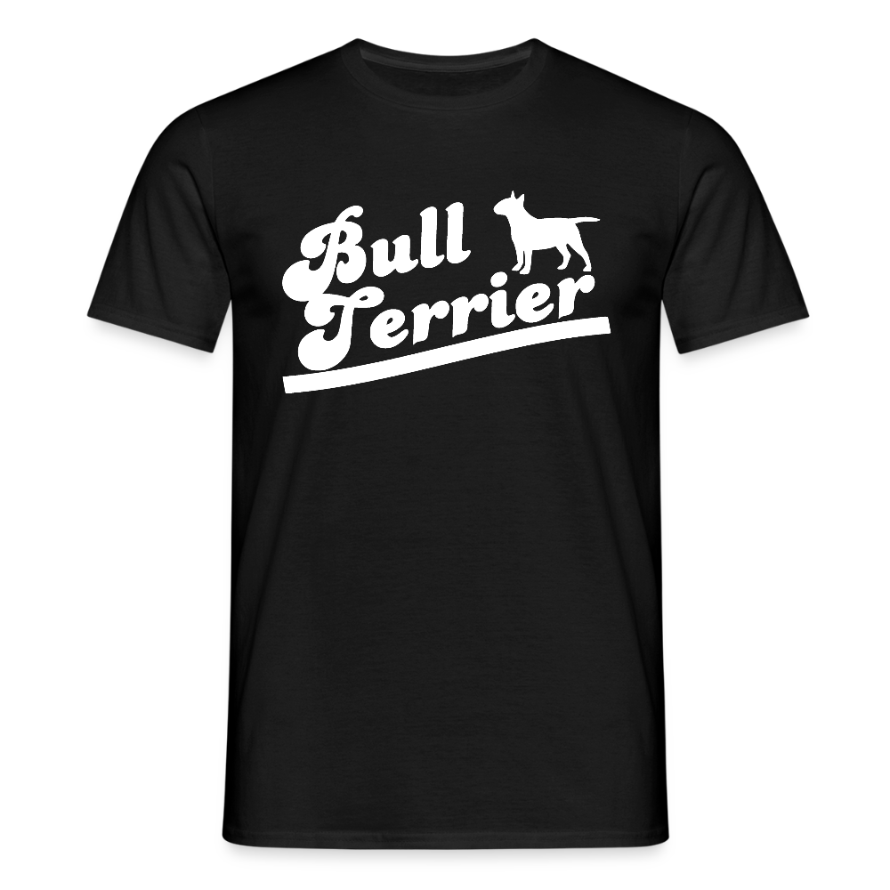 Bull Terrier-Schriftzug | Männer T-Shirt - Schwarz