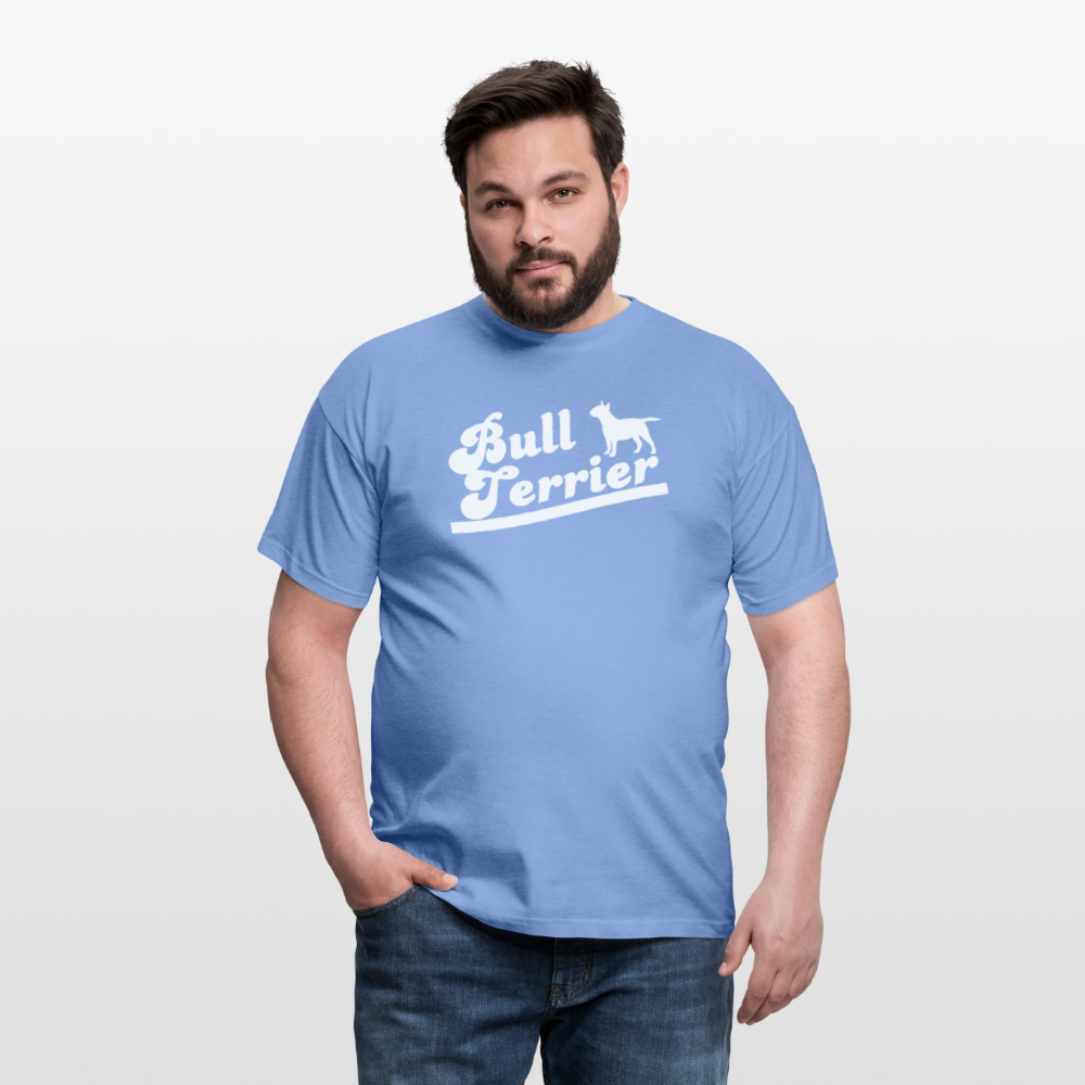 Bull Terrier-Schriftzug | Männer T-Shirt - carolina blue