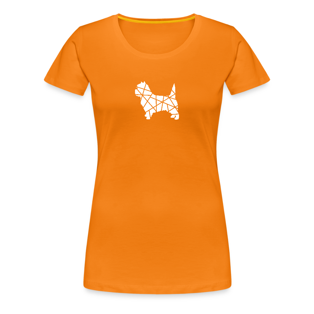 Women’s Premium T-Shirt - Cairn Terrier geometrisch - Orange