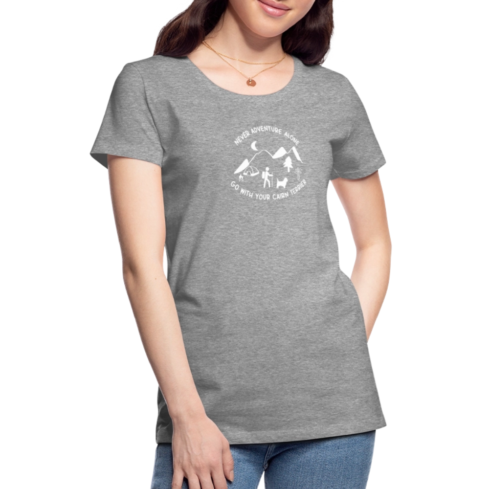 Women’s Premium T-Shirt - Cairn Terrier - Abenteuer - Grau meliert
