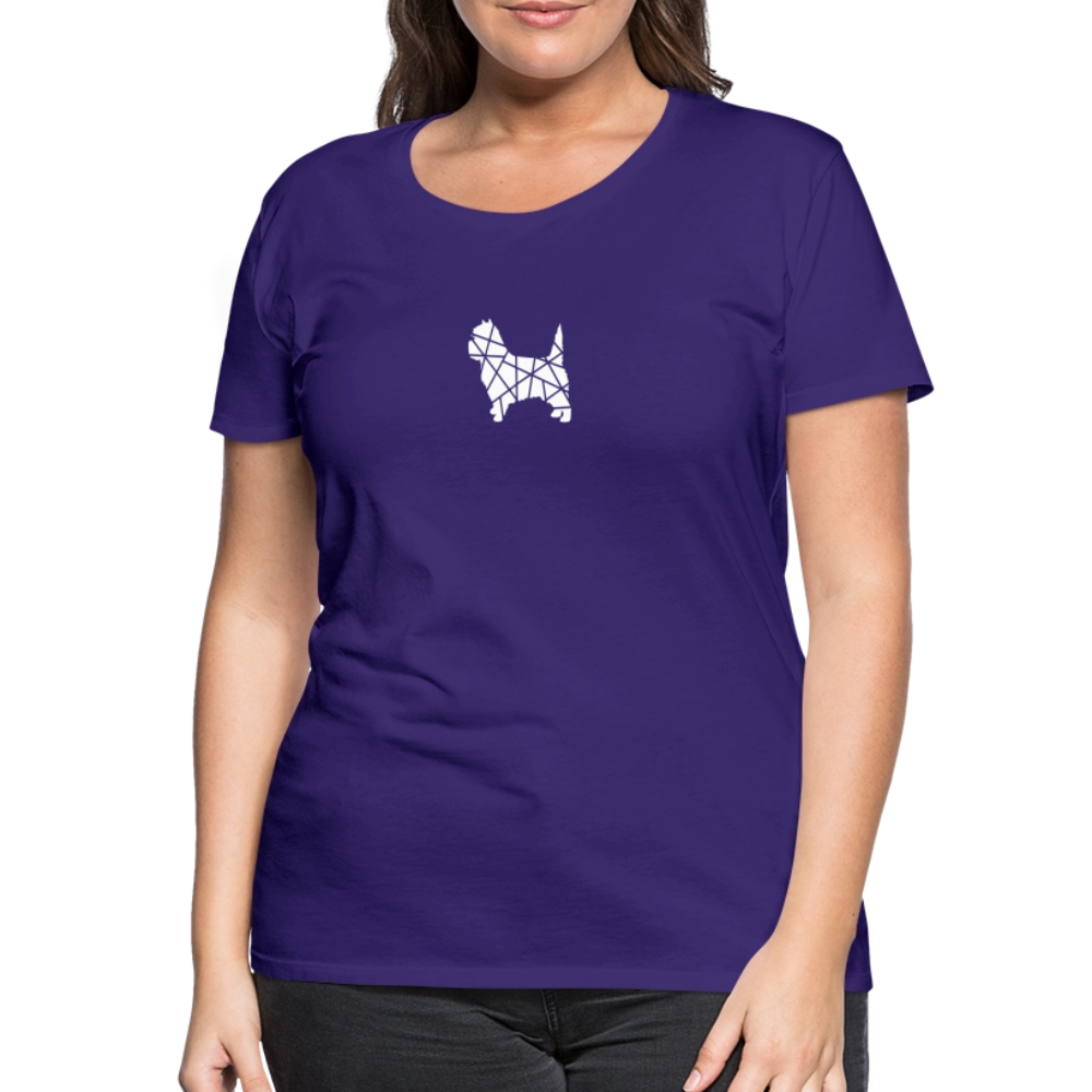 Women’s Premium T-Shirt - Cairn Terrier geometrisch - Lila