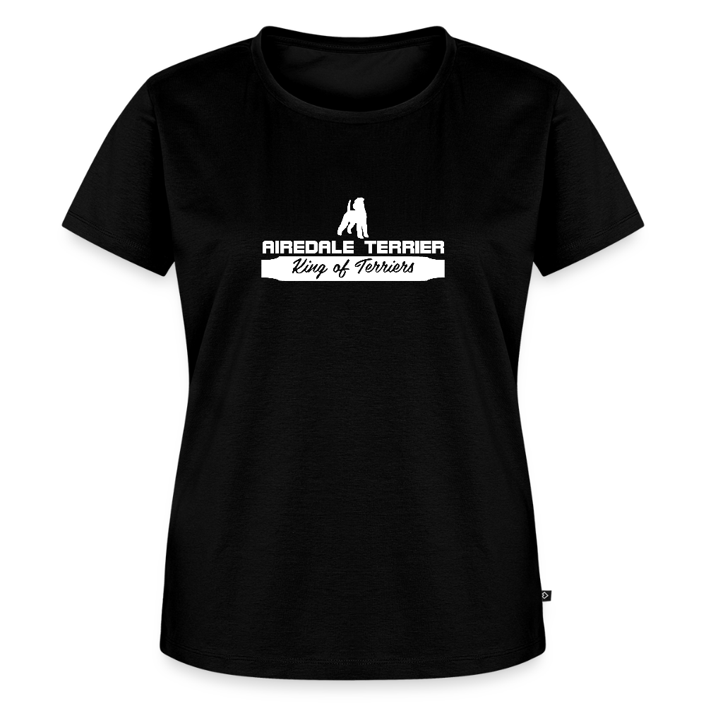 Frauen Premium T-Shirt - Airedale Terrier - King of terriers... - Schwarz
