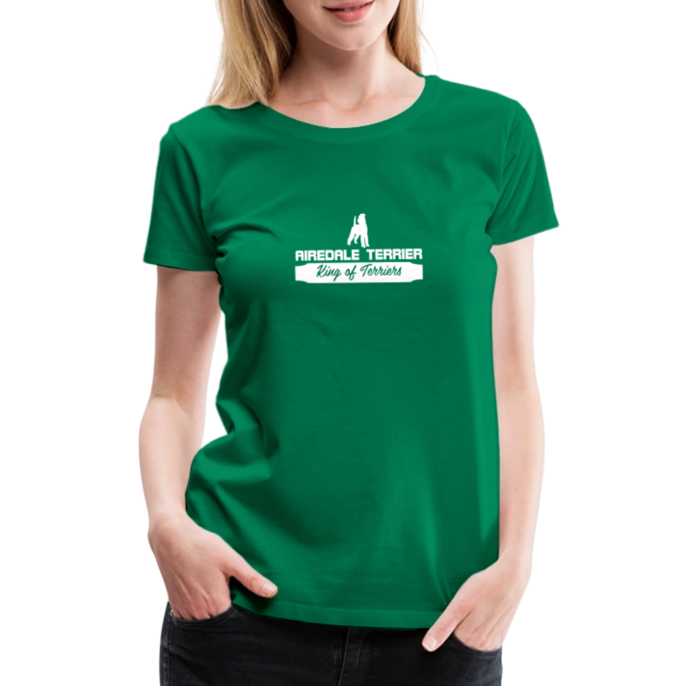 Frauen Premium T-Shirt - Airedale Terrier - King of terriers... - Kelly Green
