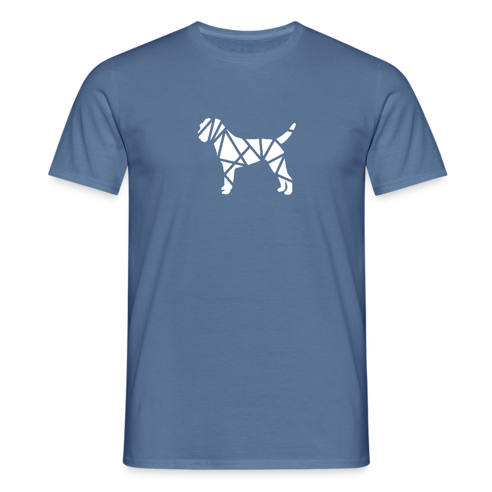 Border Terrier geometrisch | Männer T-Shirt - Taubenblau