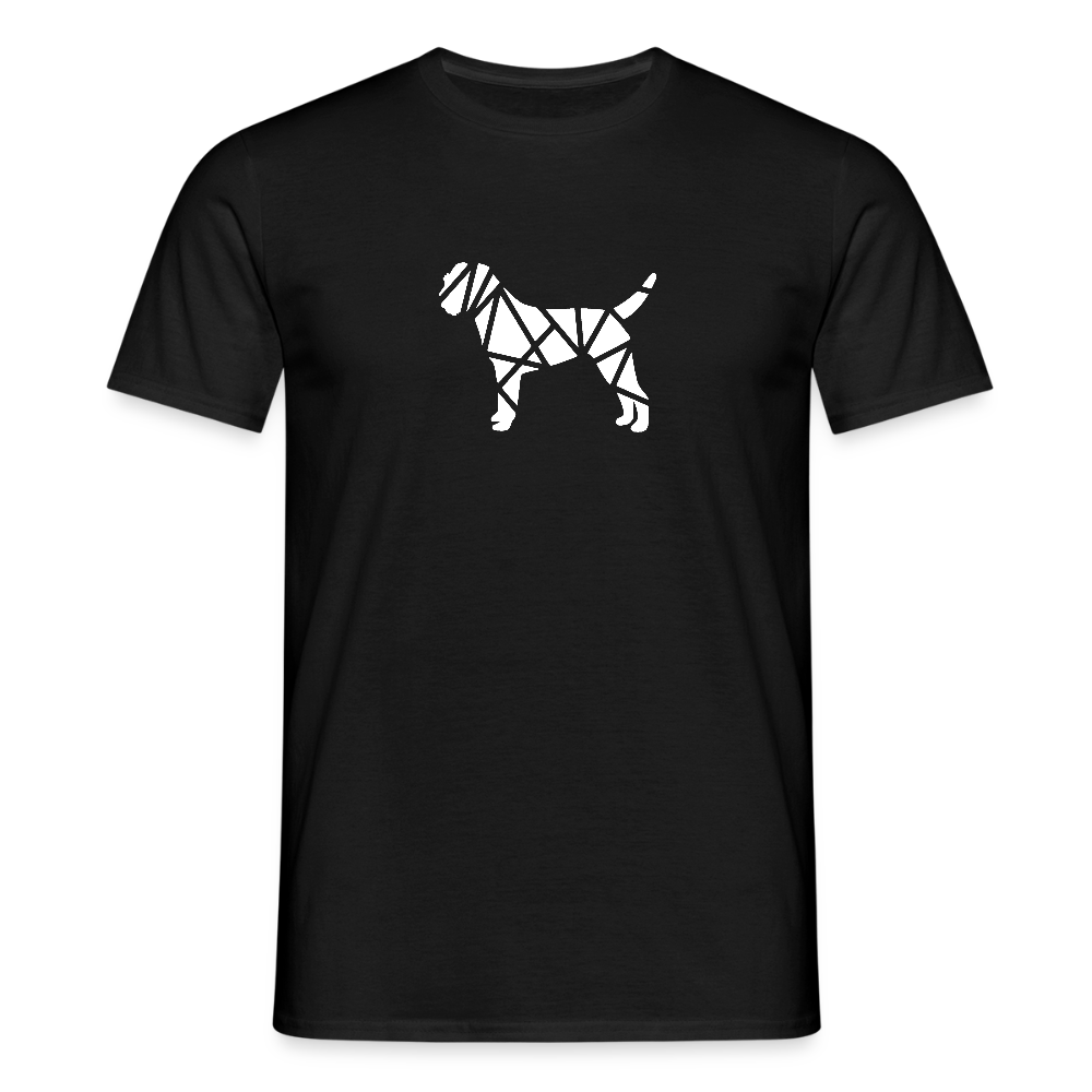 Border Terrier geometrisch | Männer T-Shirt - Schwarz
