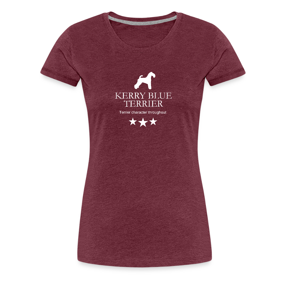 Women’s Premium T-Shirt - Kerry Blue Terrier - Terrier character throughout... - Bordeauxrot meliert