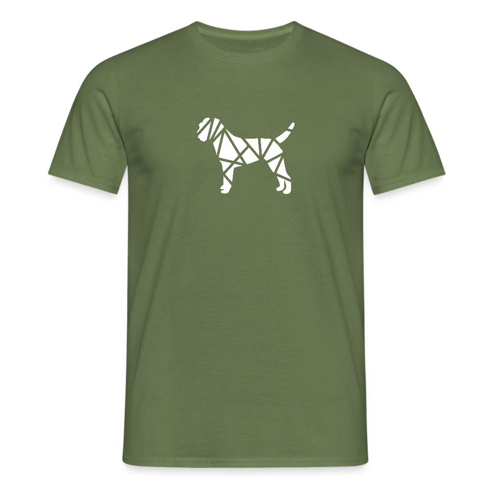 Border Terrier geometrisch | Männer T-Shirt - Militärgrün