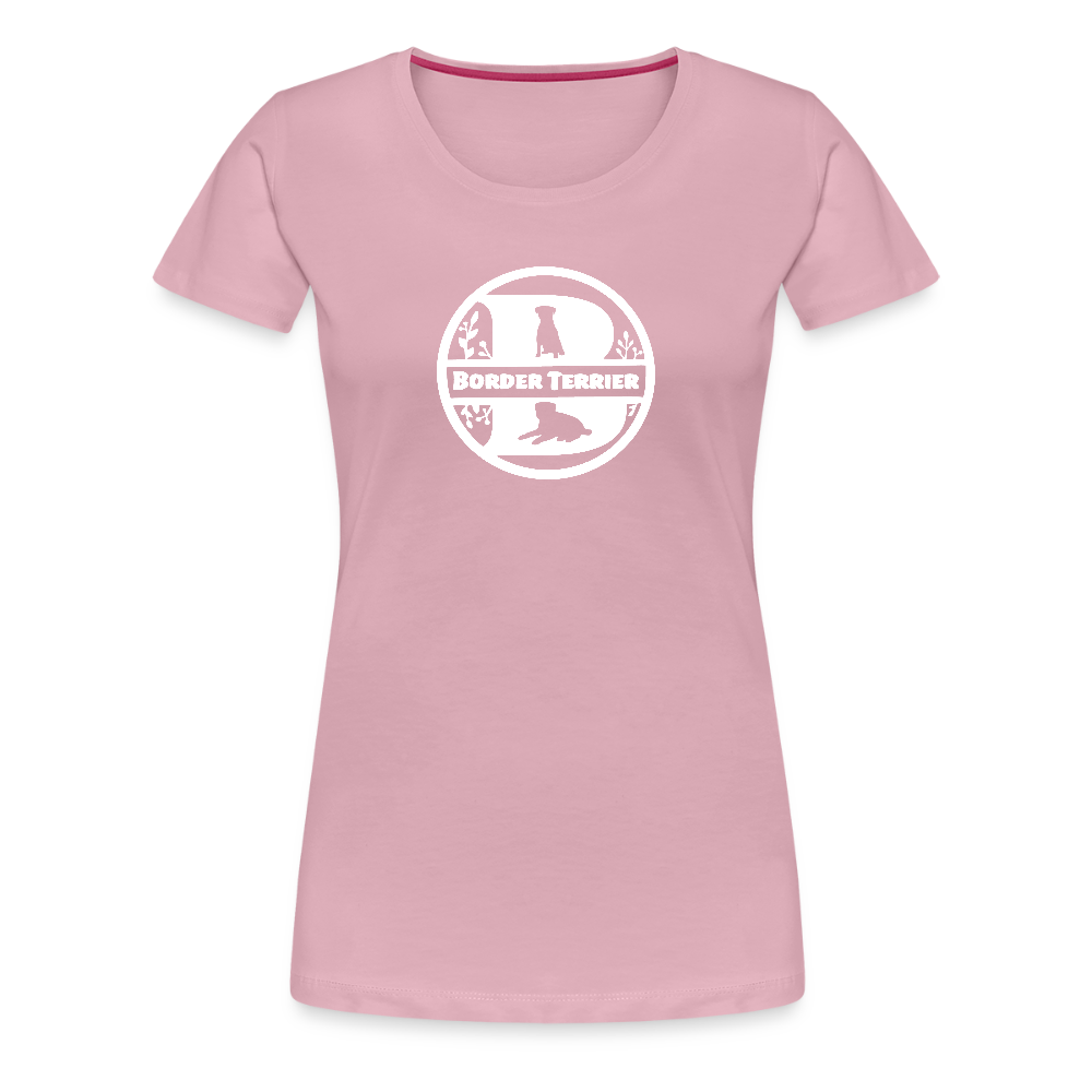 Women’s Premium T-Shirt - Border Terrier - Monogramm - Hellrosa