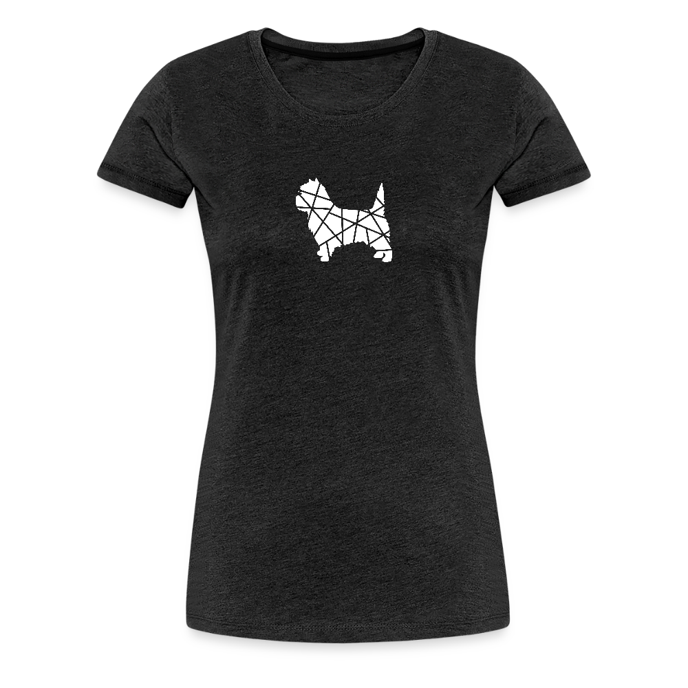 Women’s Premium T-Shirt - Cairn Terrier geometrisch - Anthrazit