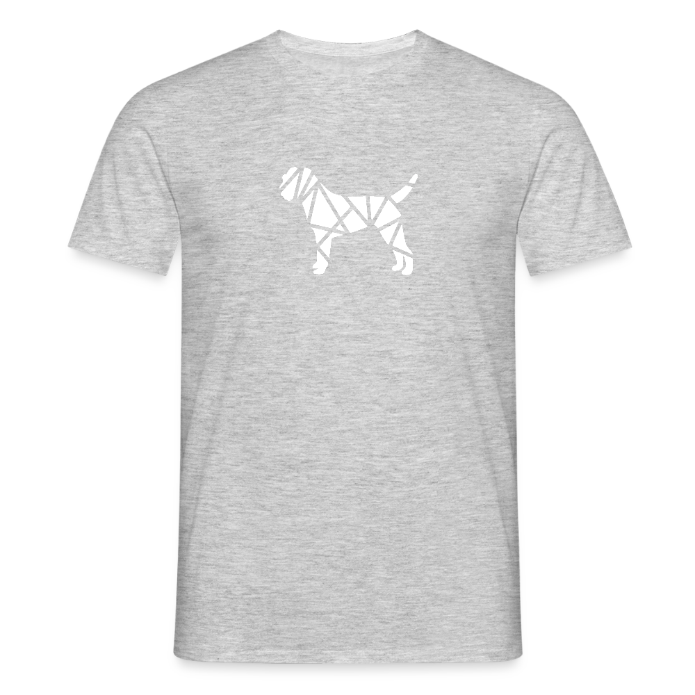 Border Terrier geometrisch | Männer T-Shirt - Grau meliert