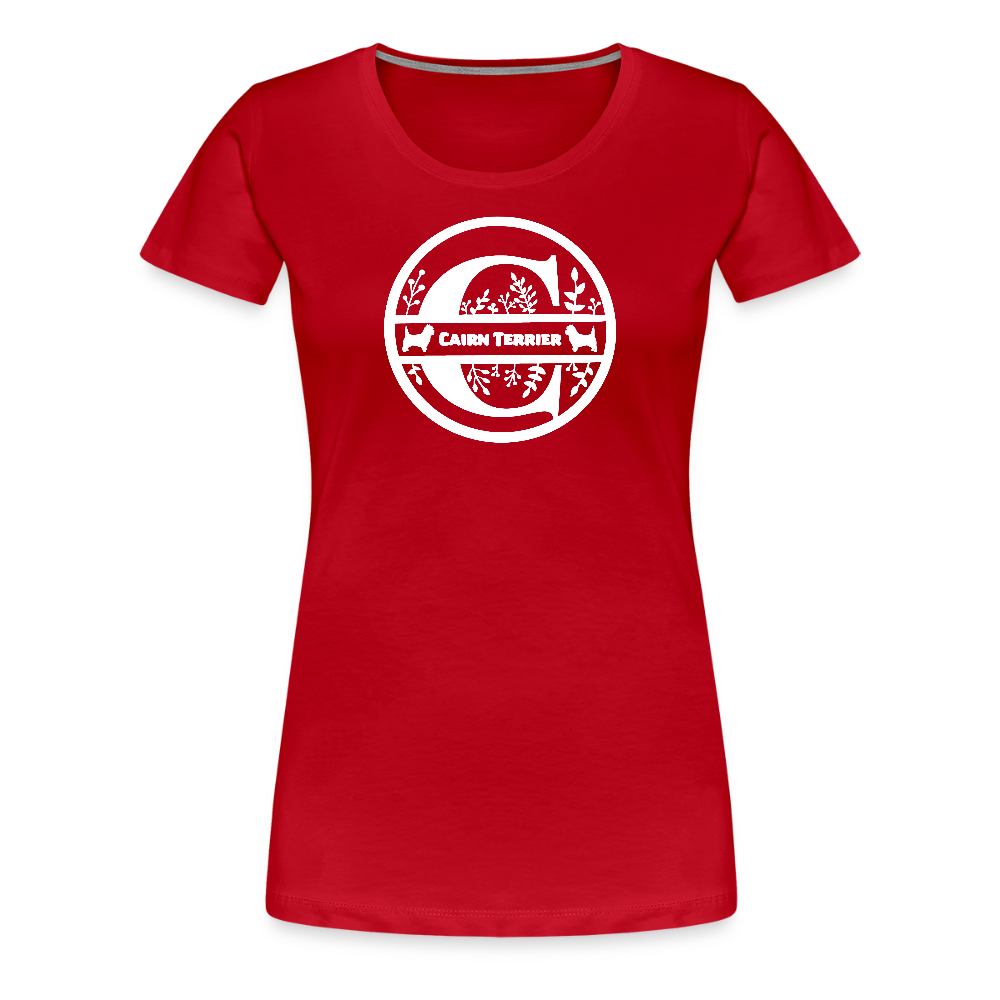 Women’s Premium T-Shirt - Cairn Terrier - Monogramm - Rot
