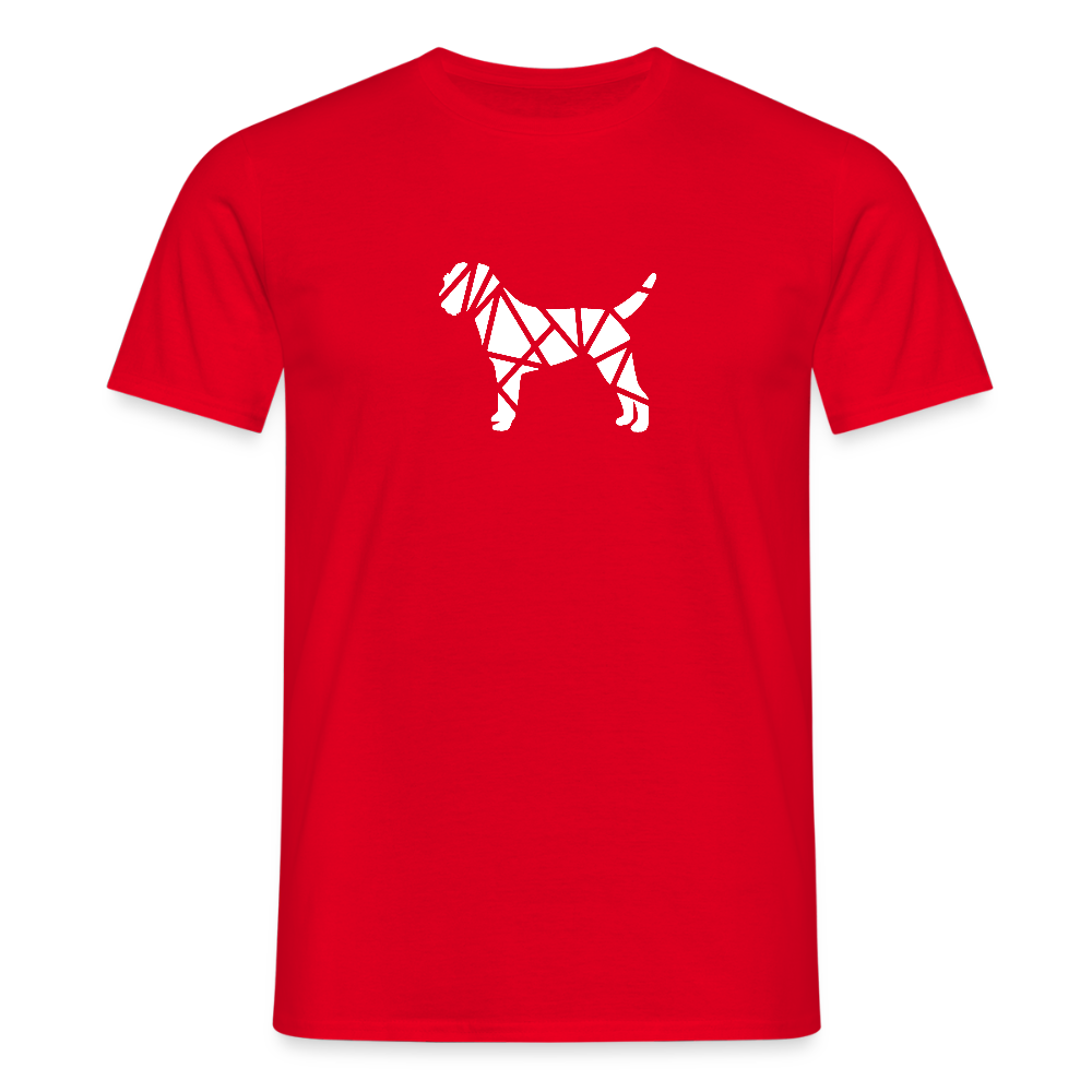 Border Terrier geometrisch | Männer T-Shirt - Rot