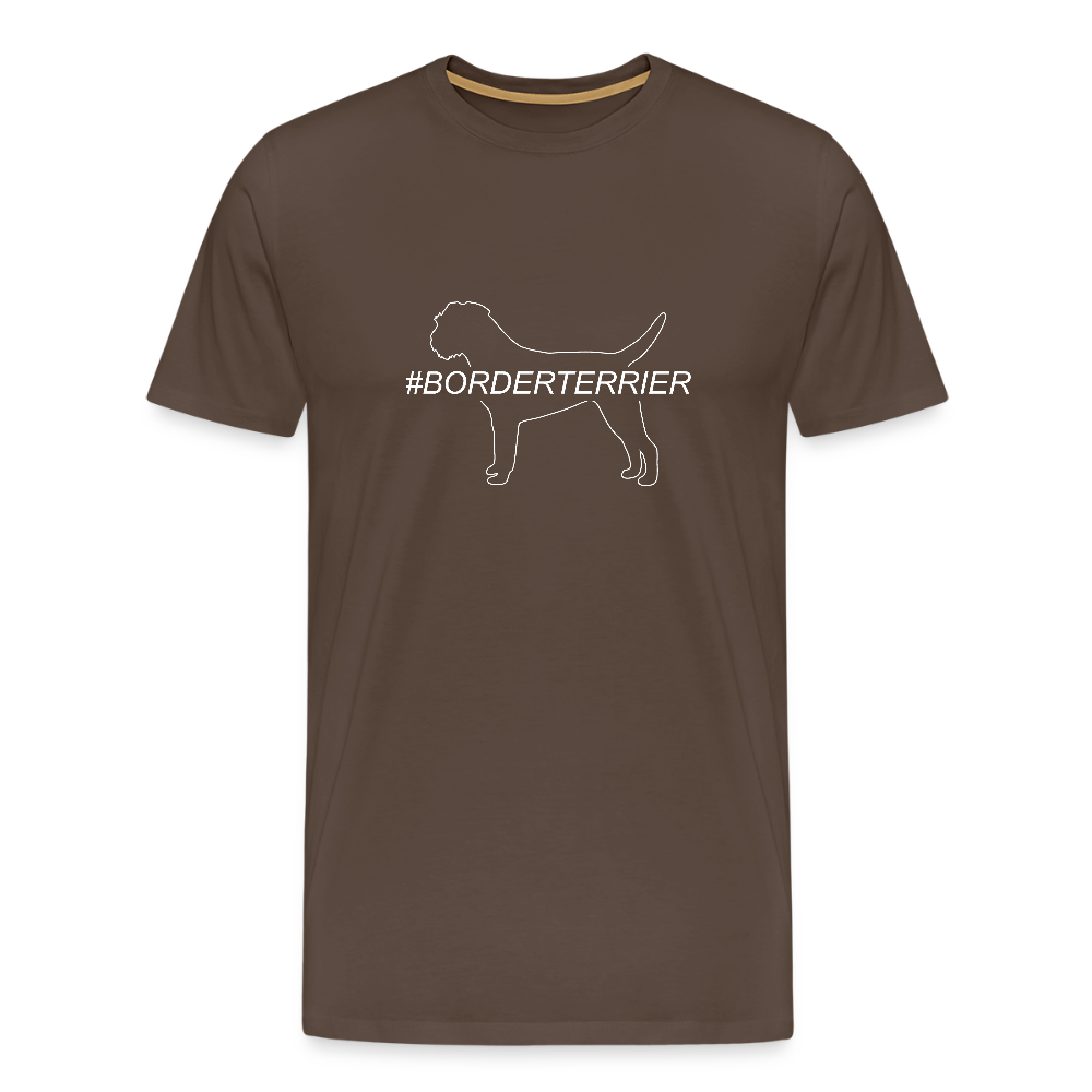 Männer Premium T-Shirt - Border Terrier - Hashtag - Edelbraun