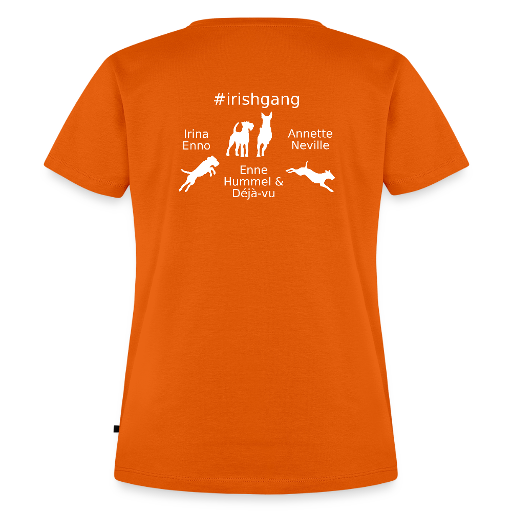Frauen Premium T-Shirt - #IRISHGANG - Orange