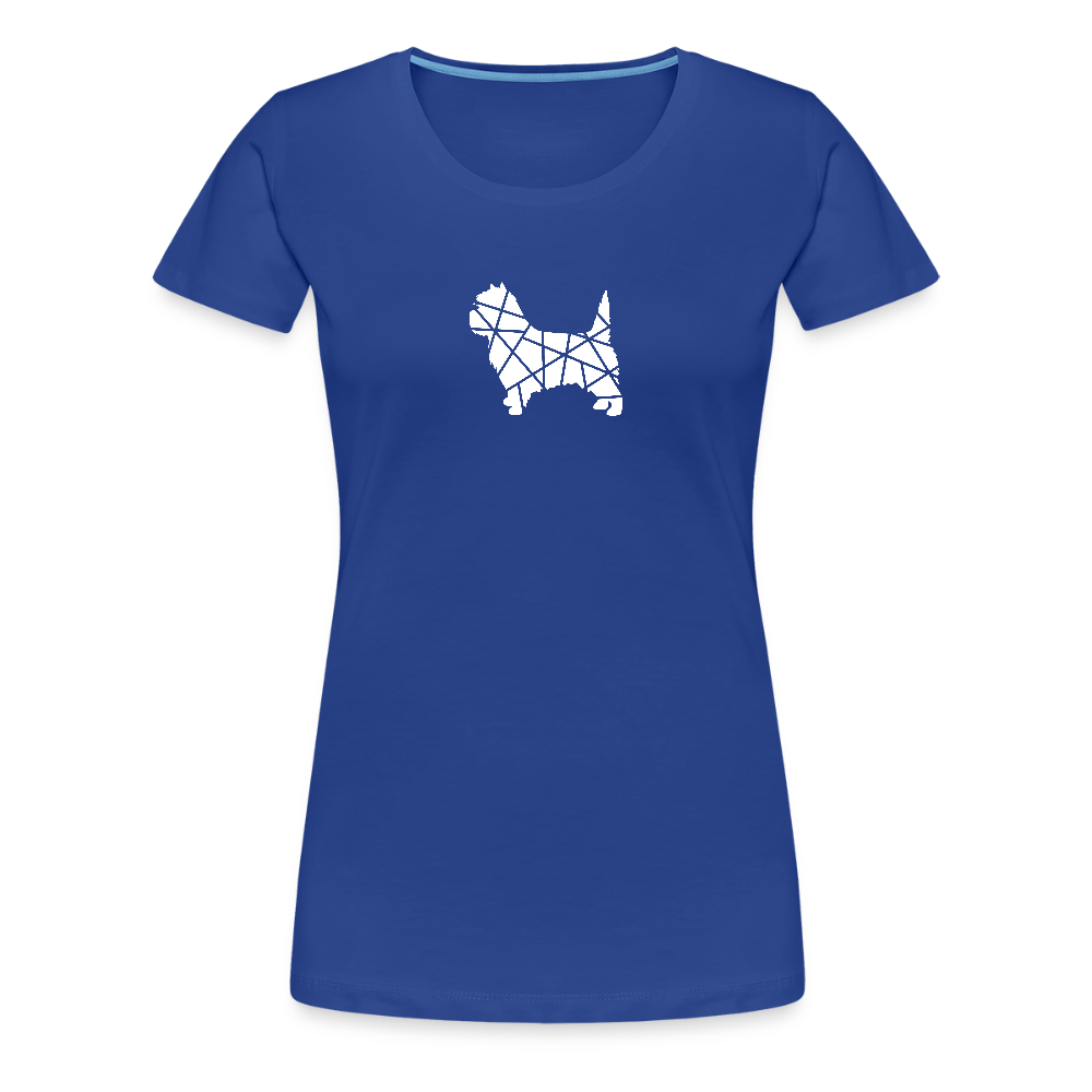 Women’s Premium T-Shirt - Cairn Terrier geometrisch - Königsblau