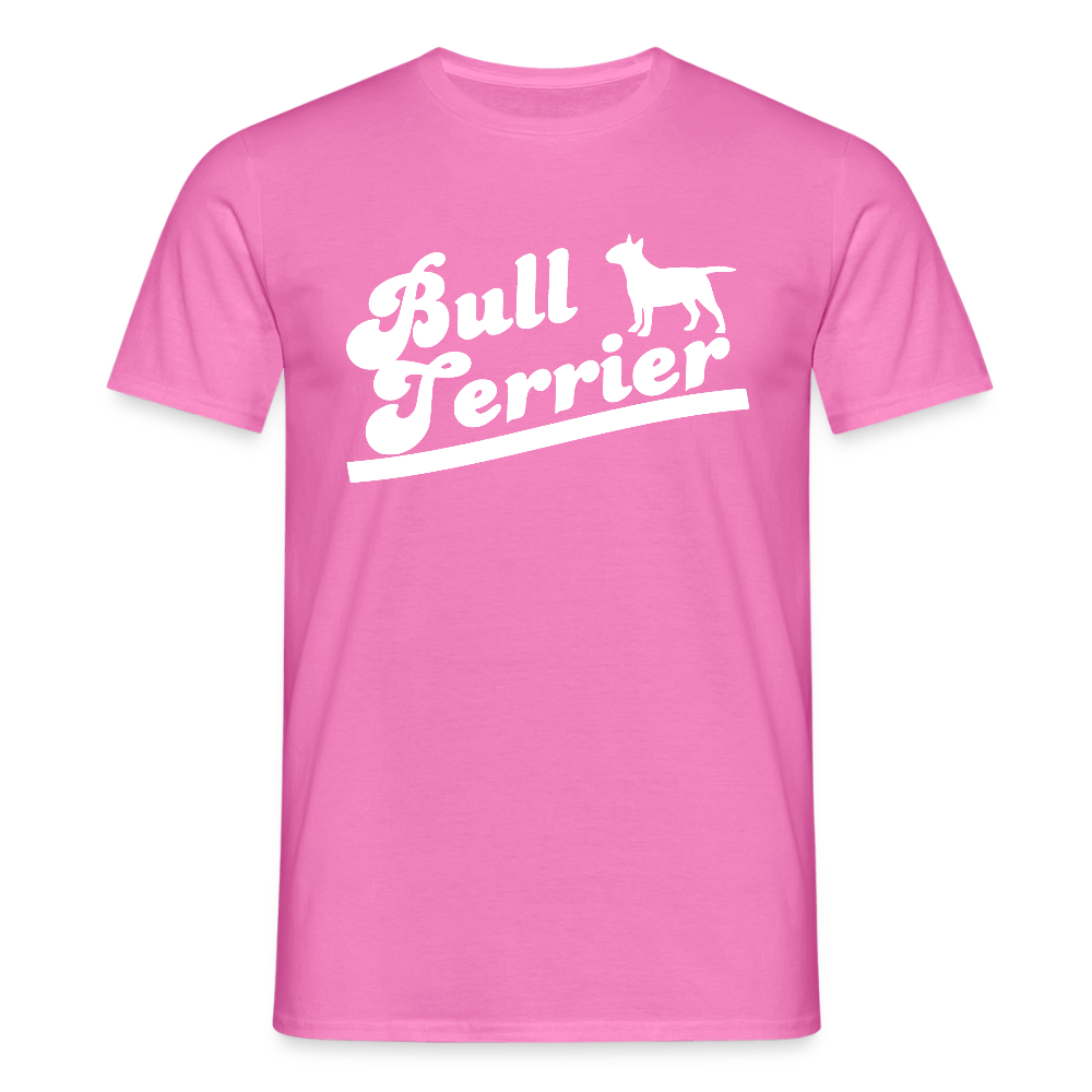 Bull Terrier-Schriftzug | Männer T-Shirt - Pink