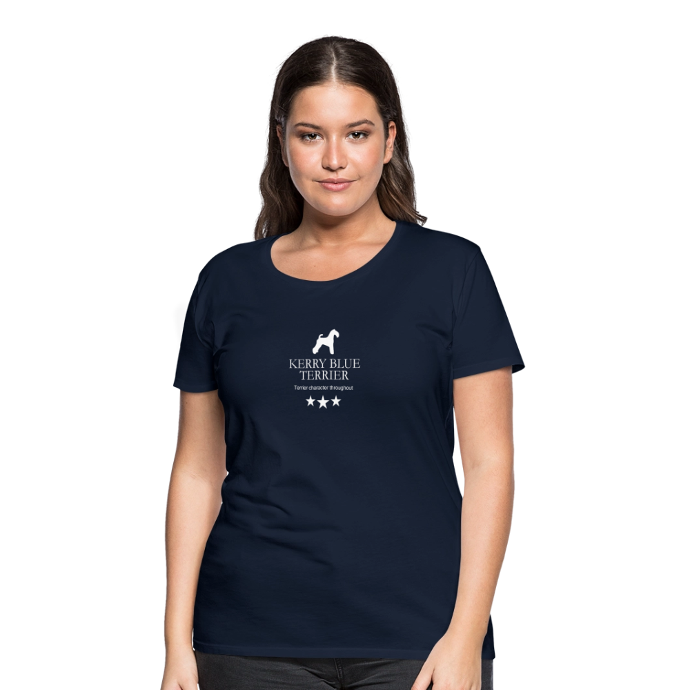 Women’s Premium T-Shirt - Kerry Blue Terrier - Terrier character throughout... - Navy