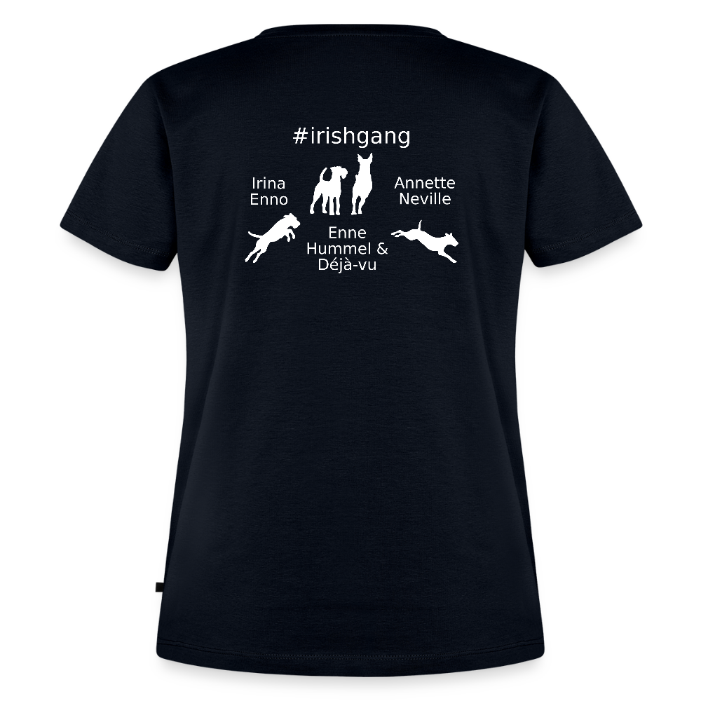Frauen Premium T-Shirt - #IRISHGANG - Navy