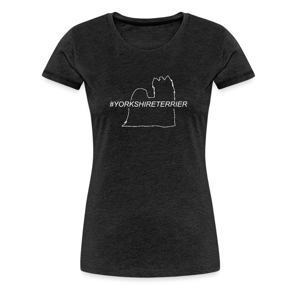 Women’s Premium T-Shirt - Yorkshire Terrier - Hashtag - Anthrazit
