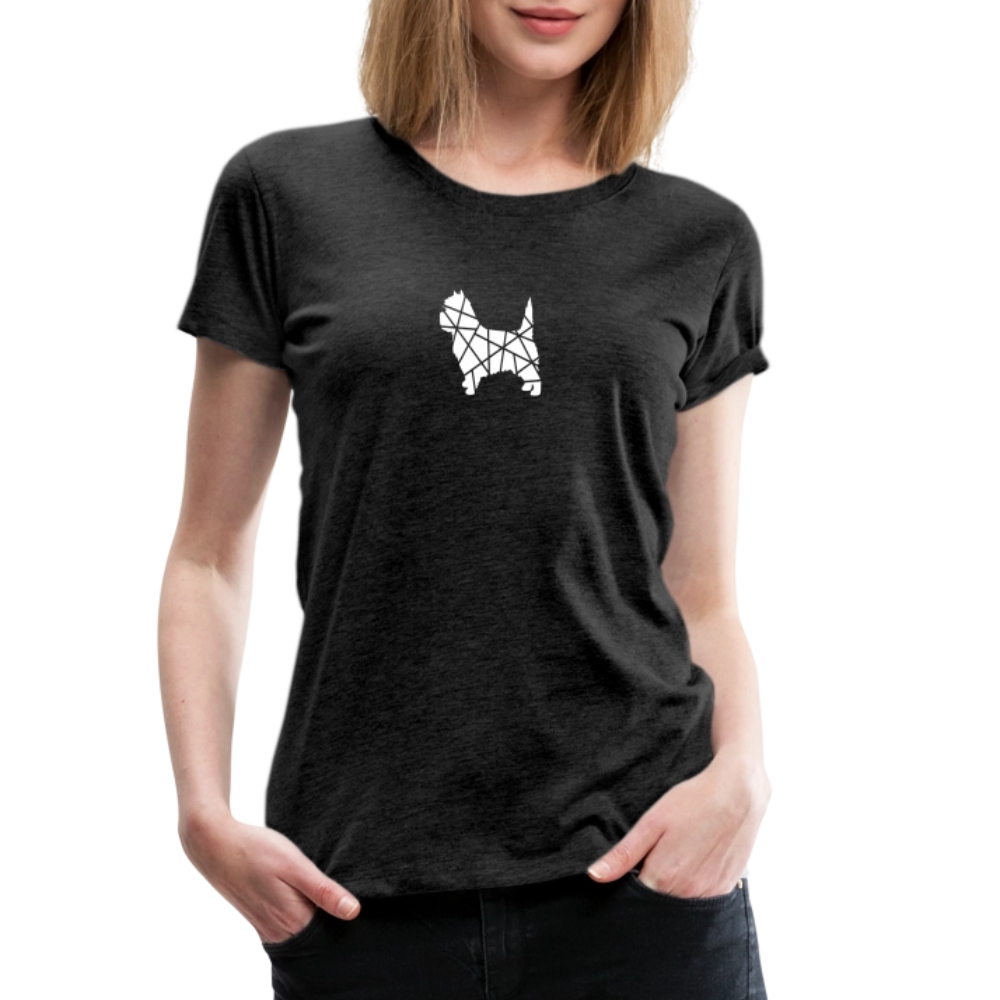 Women’s Premium T-Shirt - Cairn Terrier geometrisch - Anthrazit