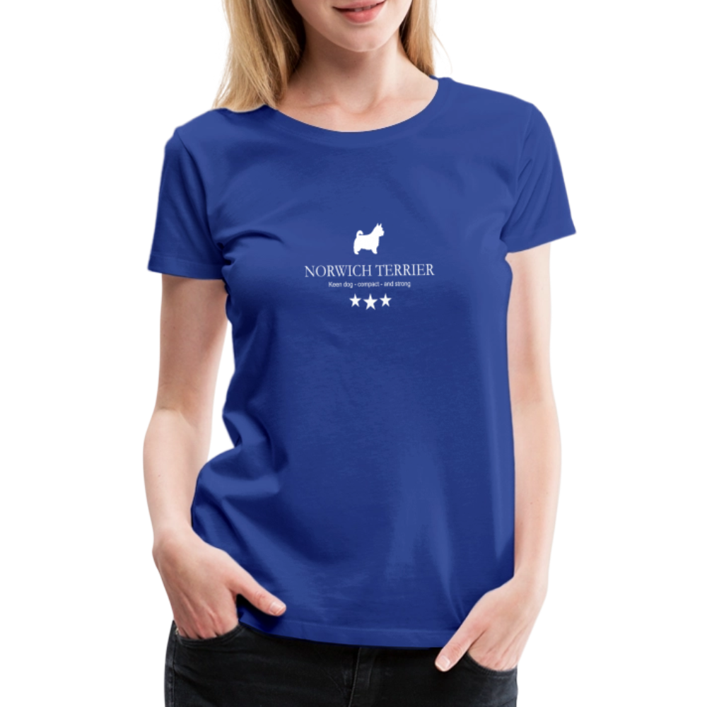 Women’s Premium T-Shirt - Norwich Terrier - Keen dog, compact and strong... - Königsblau