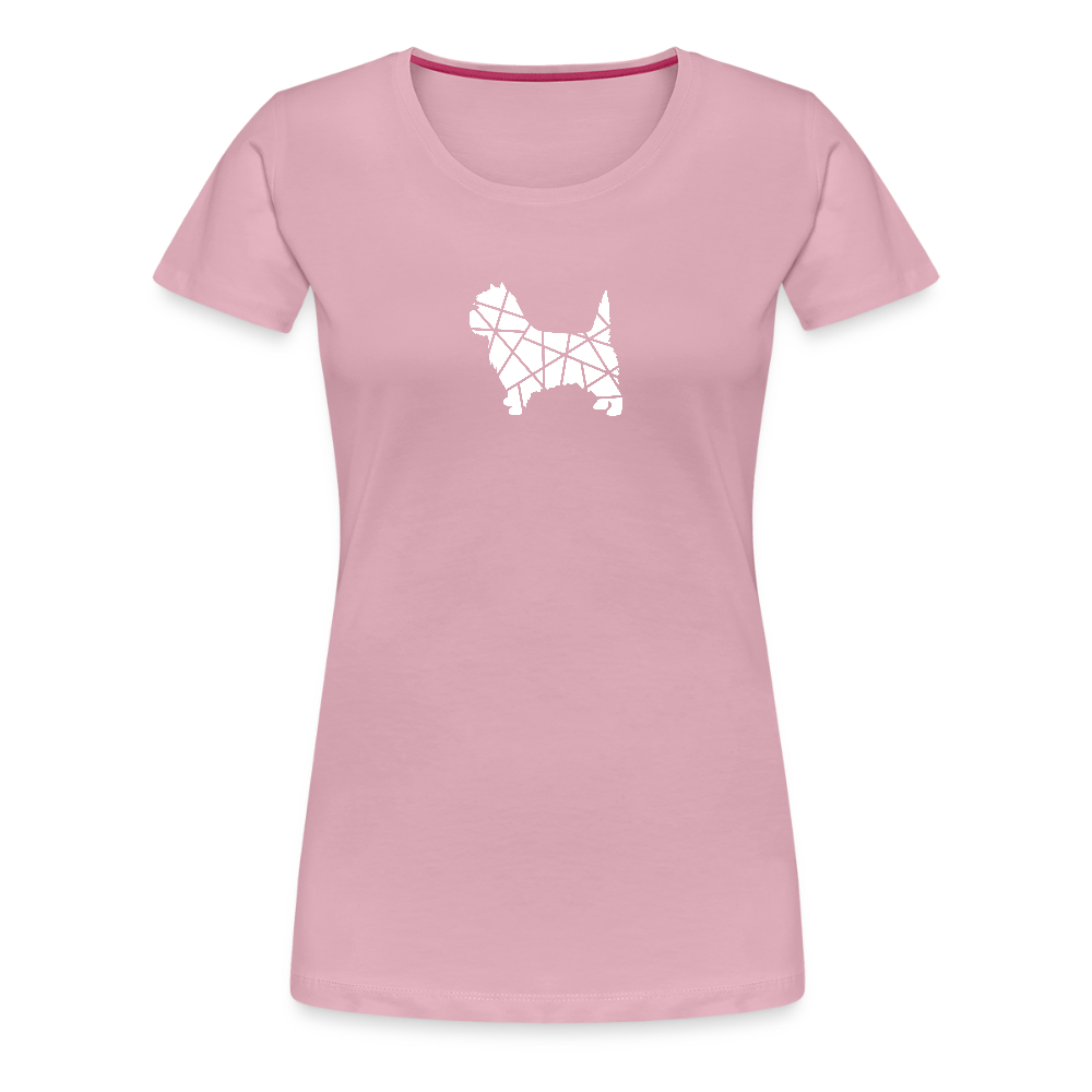 Women’s Premium T-Shirt - Cairn Terrier geometrisch - Hellrosa