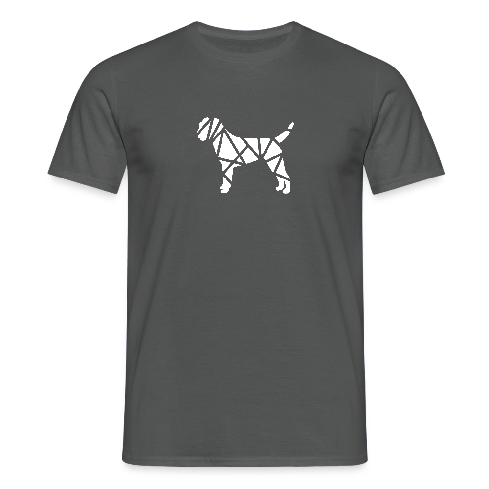 Border Terrier geometrisch | Männer T-Shirt - Anthrazit