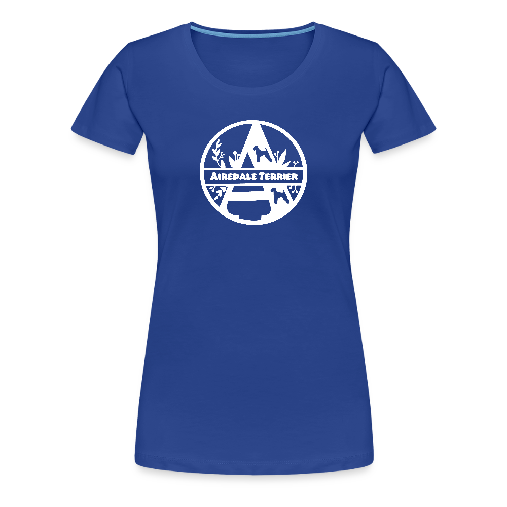 Women’s Premium T-Shirt - Airedale Terrier - Monogramm - Königsblau