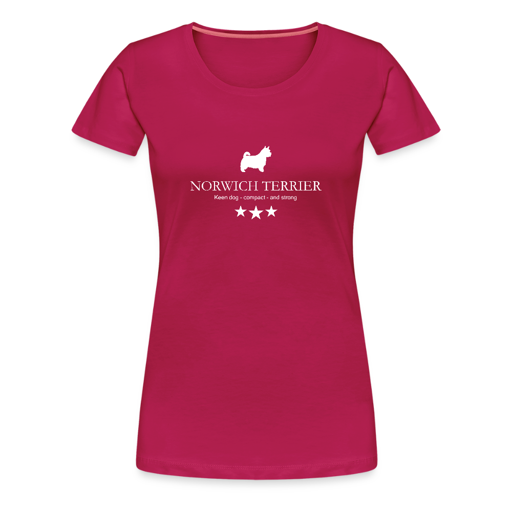 Women’s Premium T-Shirt - Norwich Terrier - Keen dog, compact and strong... - dunkles Pink