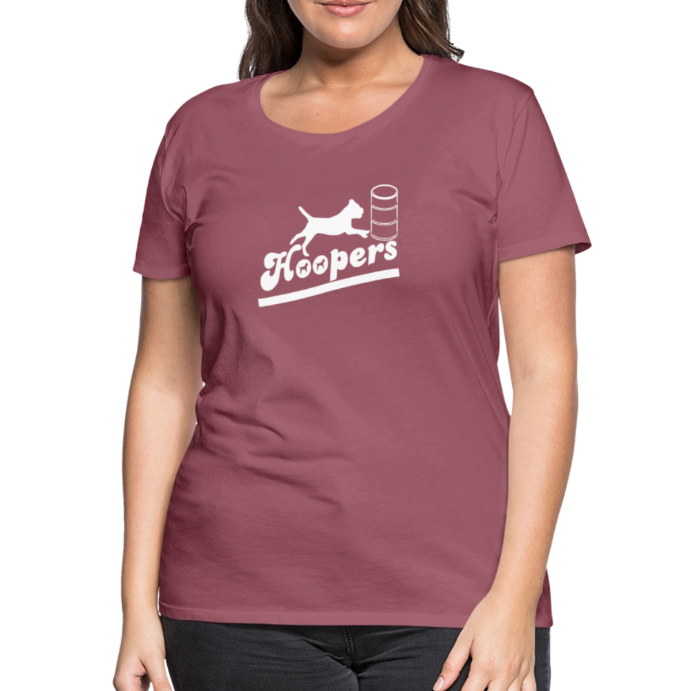 Women’s Premium T-Shirt - Hoopers mit Border Terrier - Malve