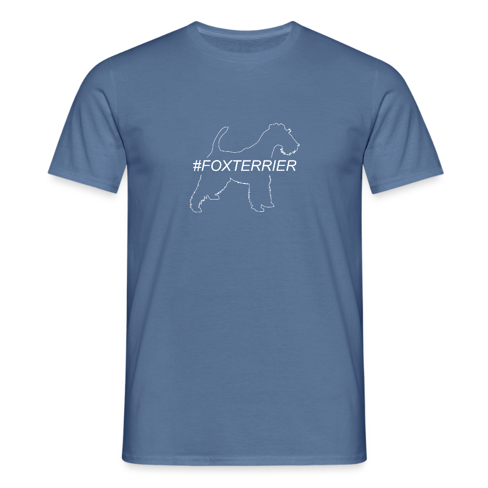 Foxterrier - Hashtag | Männer T-Shirt - Taubenblau