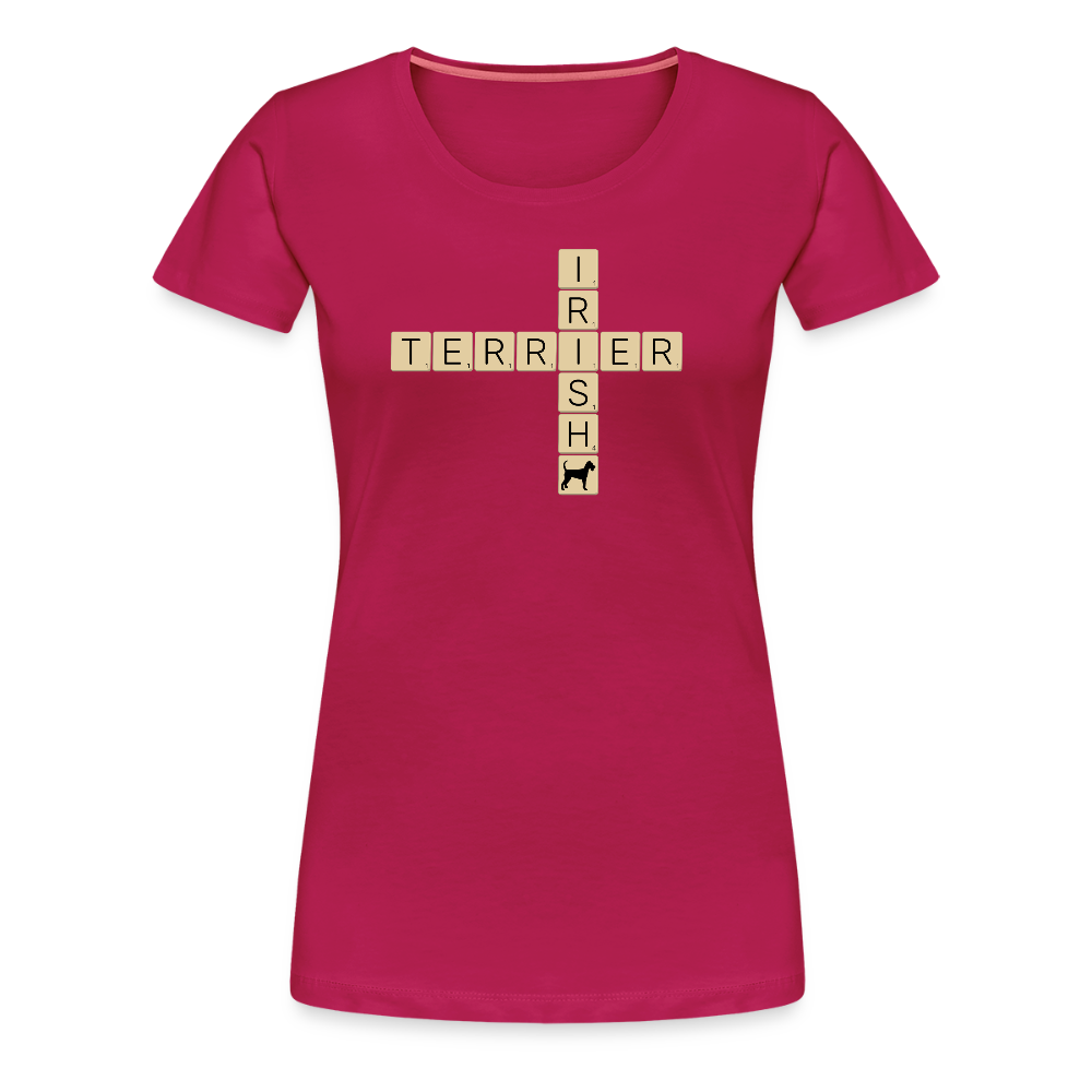 Irish Terrier - Scrabble | Women’s Premium T-Shirt - dunkles Pink