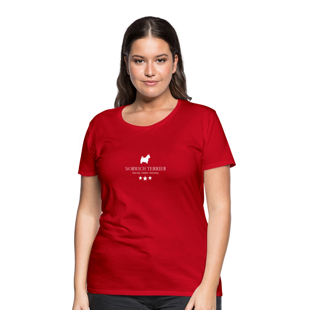 Women’s Premium T-Shirt - Norwich Terrier - Keen dog, compact and strong... - Rot