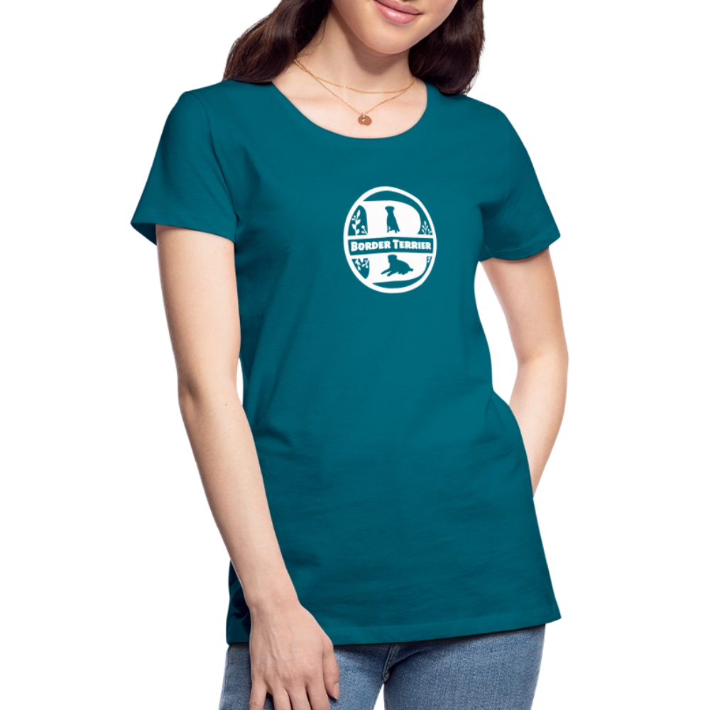 Women’s Premium T-Shirt - Border Terrier - Monogramm - Divablau