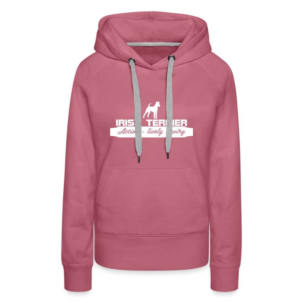 Irish Terrier - Active, lively, wiry... | Frauen Premium Hoodie - Malve