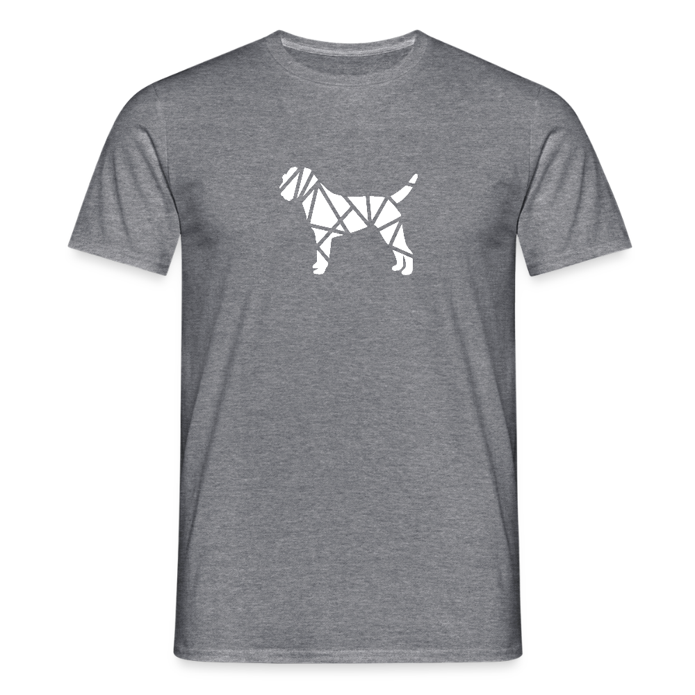 Border Terrier geometrisch | Männer T-Shirt - Graphit meliert