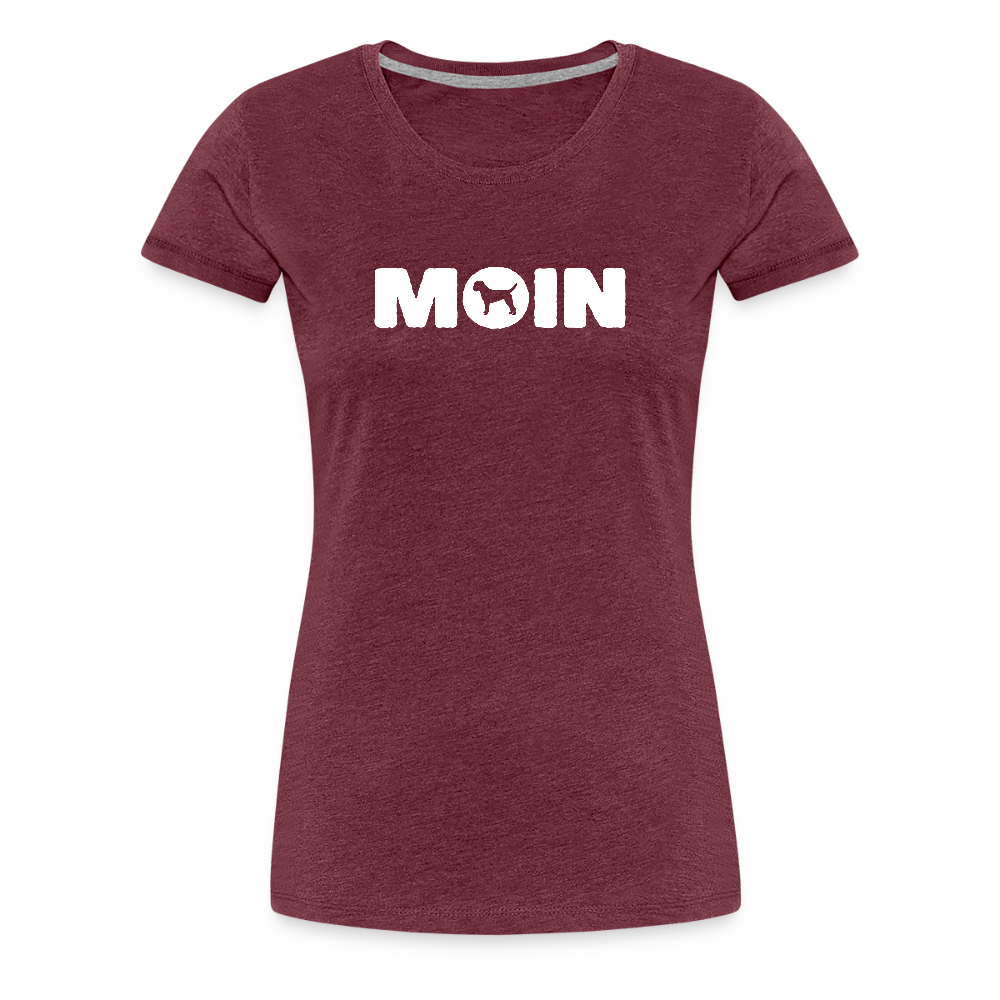 Women’s Premium T-Shirt - Border Terrier - Moin - Bordeauxrot meliert