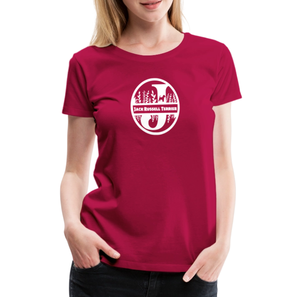 Women’s Premium T-Shirt - Jack Russell Terrier - Monogramm - dunkles Pink