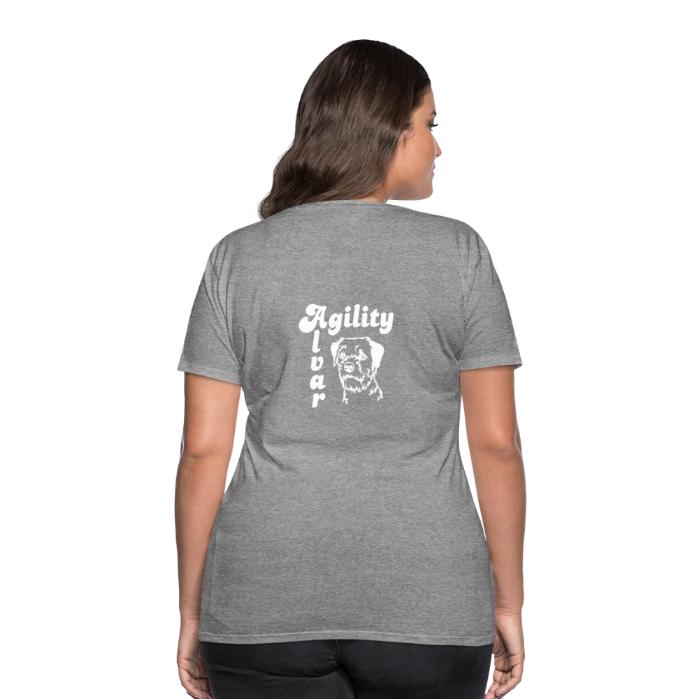 Border Terrier Agility | Women’s Premium T-Shirt - Grau meliert