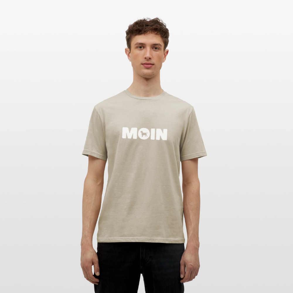 Bull Terrier - Moin | Männer T-Shirt - Sandbeige