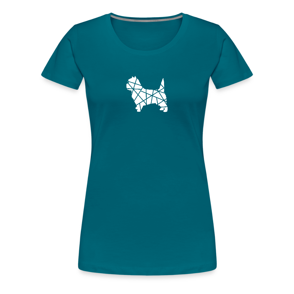 Women’s Premium T-Shirt - Cairn Terrier geometrisch - Divablau
