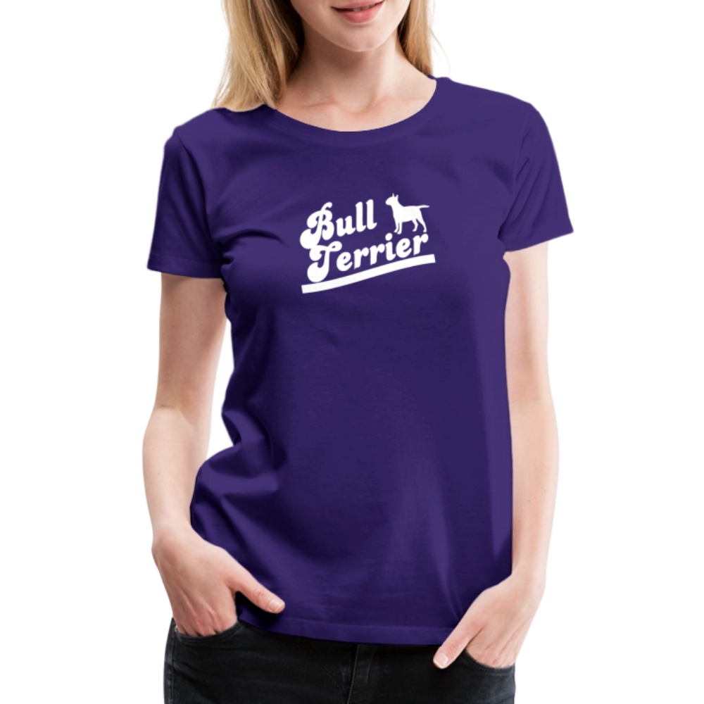 Women’s Premium T-Shirt - Bull Terrier-Schriftzug - Lila