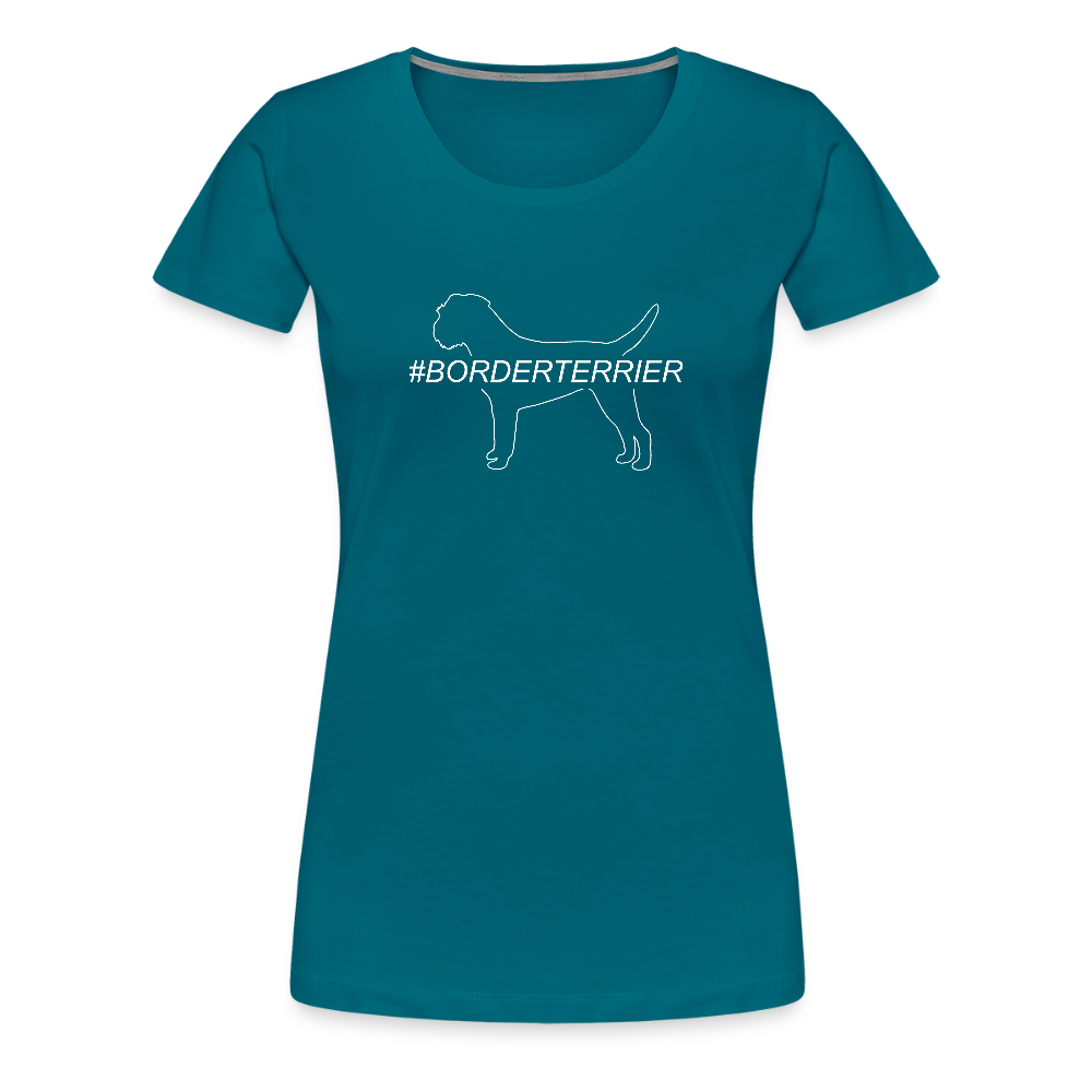 Women’s Premium T-Shirt - Border Terrier - Hashtag - Divablau